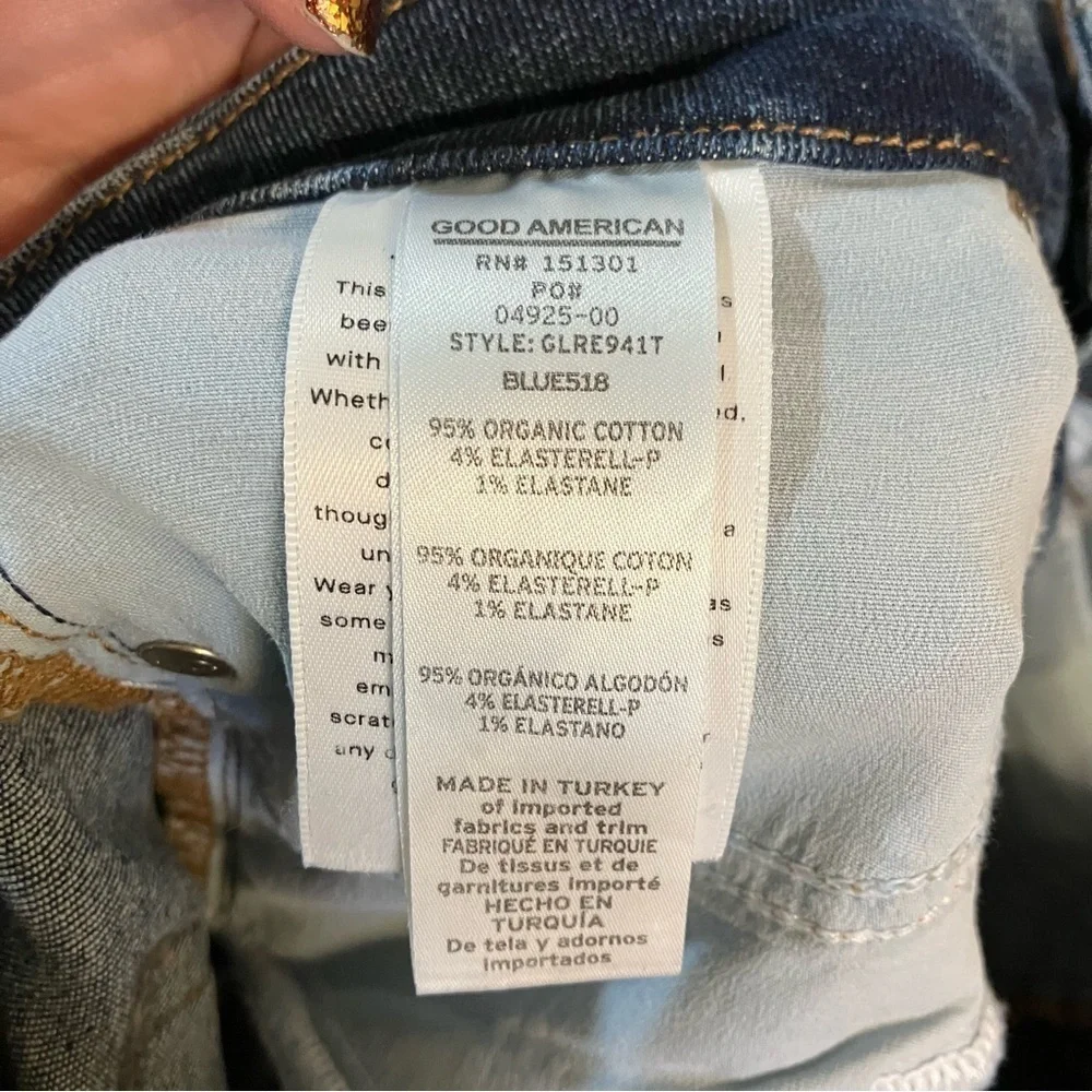 Good American Good Legs High Waisted Skinny Jeans in Blue 518 - Picture 10 of 10